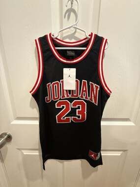 Jordan Boys 23 Mesh Basketball Jersey Black